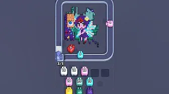 Pixel Flow Level 1999 grid layout and solution screenshot