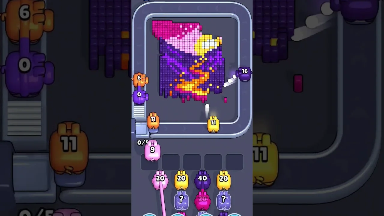 Pixel Flow Level 2018 grid layout and solution screenshot