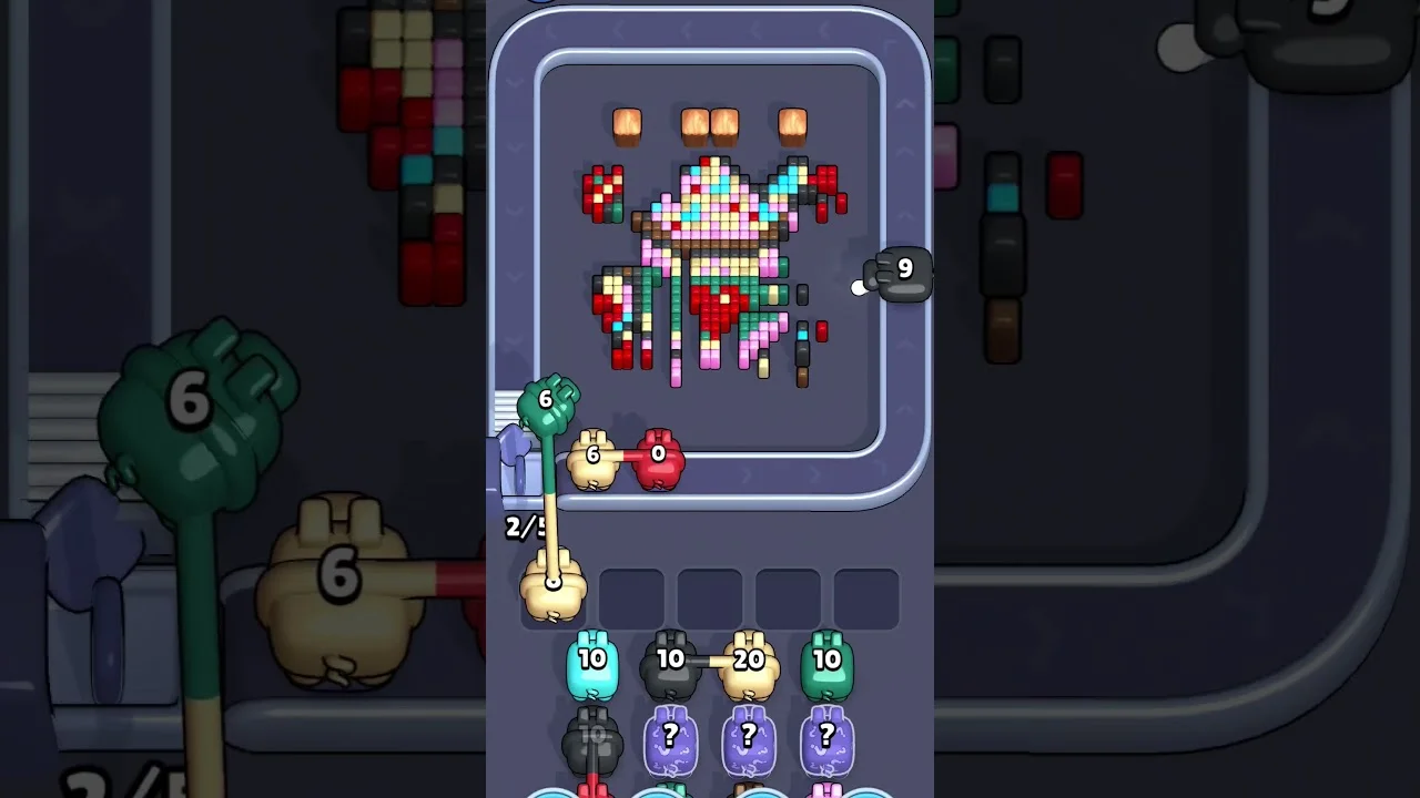 Pixel Flow Level 2020 grid layout and solution screenshot