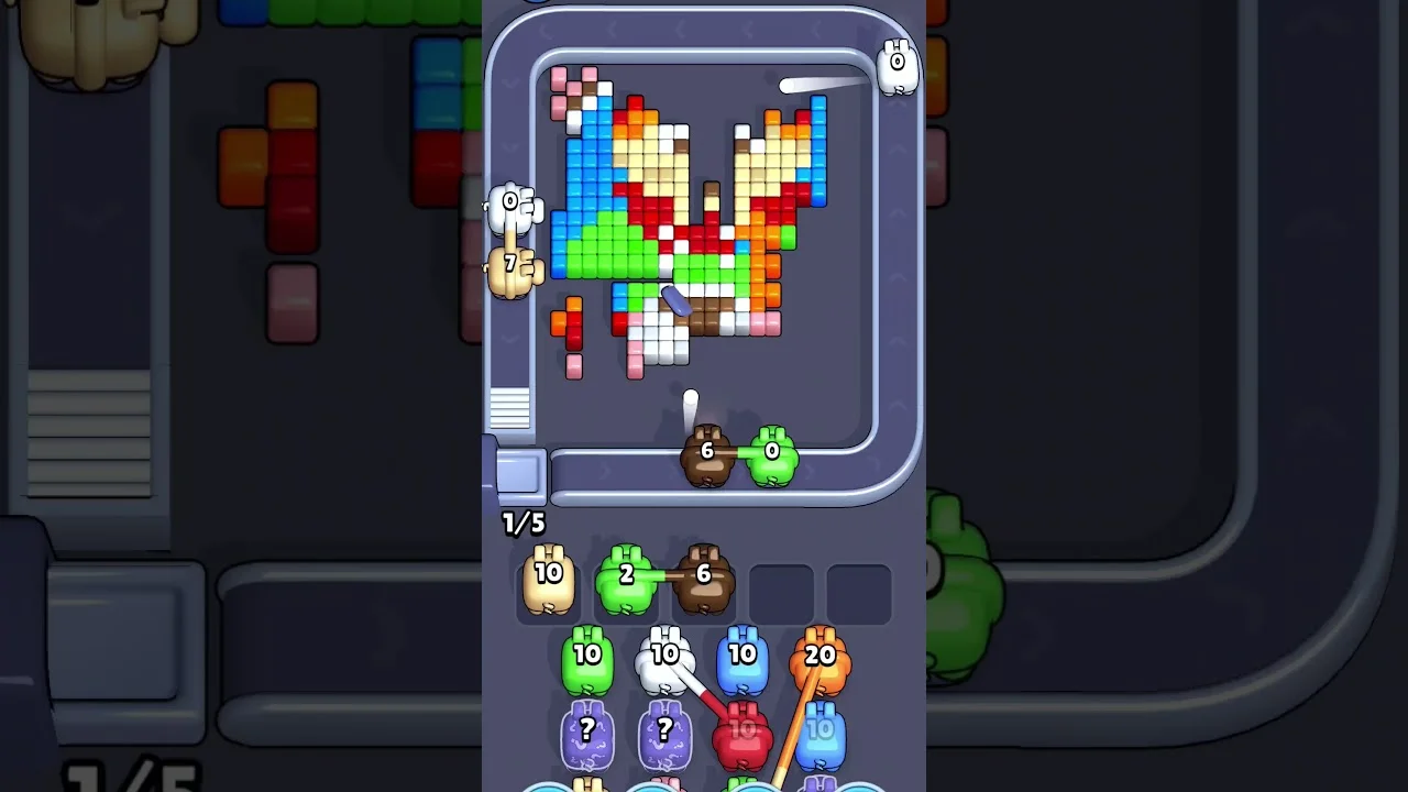 Pixel Flow Level 2024 grid layout and solution screenshot
