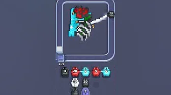Pixel Flow Level 2074 grid layout and solution screenshot