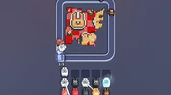 Pixel Flow Level 2086 grid layout and solution screenshot