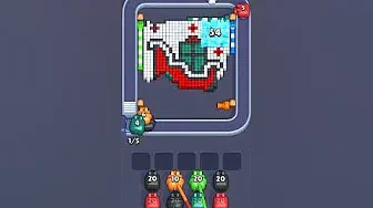 Pixel Flow Level 2097 grid layout and solution screenshot