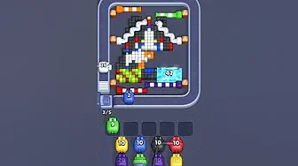 Pixel Flow Level 2105 grid layout and solution screenshot