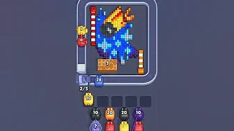 Pixel Flow Level 2106 grid layout and solution screenshot