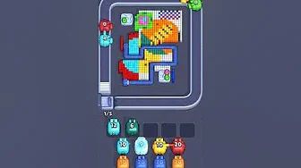 Pixel Flow Level 2107 grid layout and solution screenshot