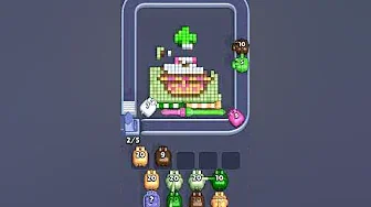 Pixel Flow Level 2124 grid layout and solution screenshot