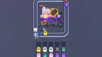 Pixel Flow Level 2140 grid layout and solution screenshot