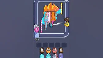 Pixel Flow Level 2142 grid layout and solution screenshot