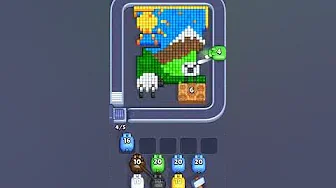 Pixel Flow Level 2144 grid layout and solution screenshot