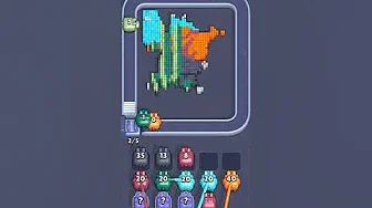 Pixel Flow Level 2164 grid layout and solution screenshot