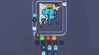 Pixel Flow Level 2184 grid layout and solution screenshot