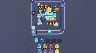 Pixel Flow Level 2187 grid layout and solution screenshot