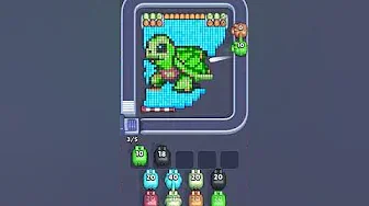 Pixel Flow Level 2196 grid layout and solution screenshot