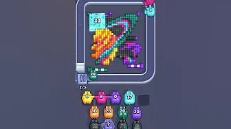 Pixel Flow Level 2221 grid layout and solution screenshot