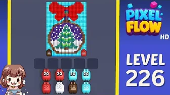 Pixel Flow Level 226 grid layout and solution screenshot