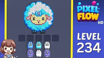 Pixel Flow Level 234 grid layout and solution screenshot