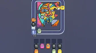 Pixel Flow Level 2355 grid layout and solution screenshot