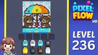 Pixel Flow Level 236 grid layout and solution screenshot