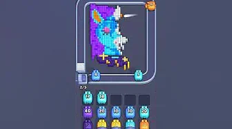 Pixel Flow Level 2384 grid layout and solution screenshot