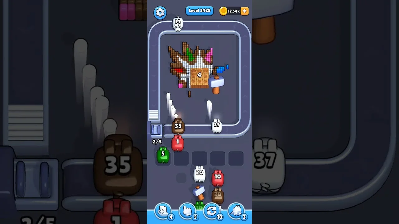 Pixel Flow Level 2429 grid layout and solution screenshot