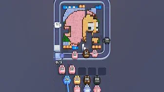 Pixel Flow Level 2443 grid layout and solution screenshot