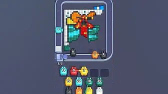Pixel Flow Level 2484 grid layout and solution screenshot