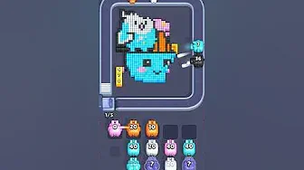 Pixel Flow Level 2487 grid layout and solution screenshot