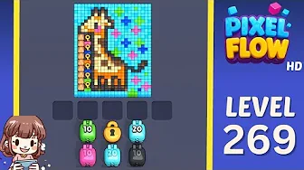 Pixel Flow Level 269 grid layout and solution screenshot