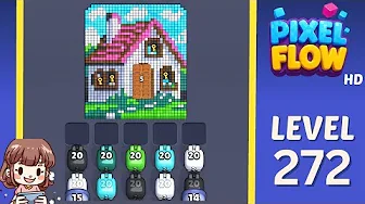 Pixel Flow Level 272 grid layout and solution screenshot