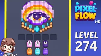 Pixel Flow Level 274 grid layout and solution screenshot