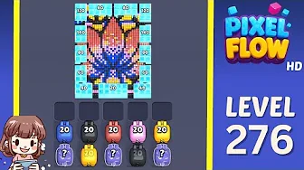 Pixel Flow Level 276 grid layout and solution screenshot