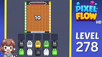 Pixel Flow Level 278 grid layout and solution screenshot