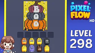 Pixel Flow Level 298 grid layout and solution screenshot