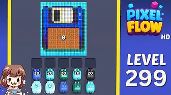 Pixel Flow Level 299 grid layout and solution screenshot