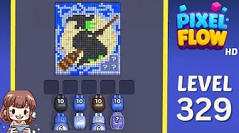 Pixel Flow Level 329 grid layout and solution screenshot