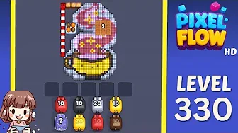 Pixel Flow Level 330 grid layout and solution screenshot