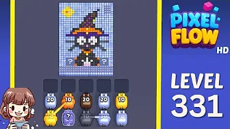 Pixel Flow Level 331 grid layout and solution screenshot