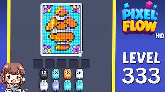 Pixel Flow Level 333 grid layout and solution screenshot