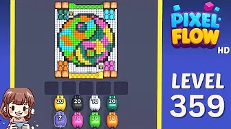 Pixel Flow Level 359 grid layout and solution screenshot