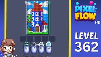 Pixel Flow Level 362 grid layout and solution screenshot