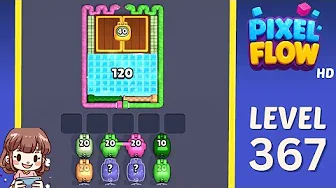 Pixel Flow Level 367 grid layout and solution screenshot