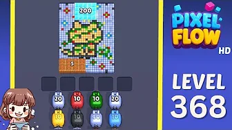 Pixel Flow Level 368 grid layout and solution screenshot