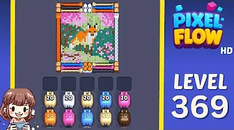 Pixel Flow Level 369 grid layout and solution screenshot