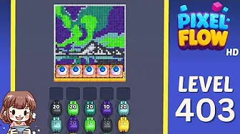 Pixel Flow Level 403 grid layout and solution screenshot