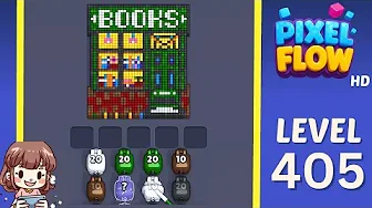 Pixel Flow Level 405 grid layout and solution screenshot