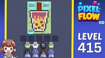 Pixel Flow Level 415 grid layout and solution screenshot