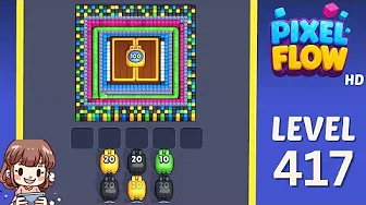 Pixel Flow Level 417 grid layout and solution screenshot