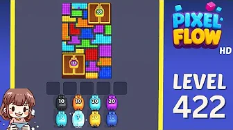 Pixel Flow Level 422 grid layout and solution screenshot
