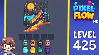 Pixel Flow Level 425 grid layout and solution screenshot